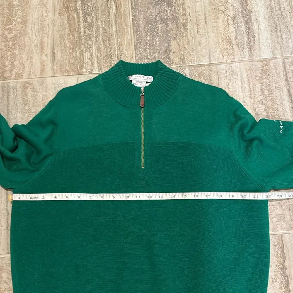 NWOT Martin Golf 1/4 Zip Wind Sweater Green Small